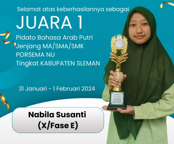JUARA 1 PIDATO BAHASA ARAB PUTRI